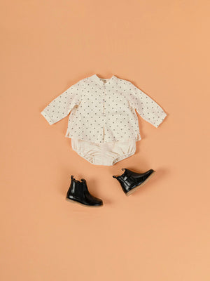 IVORY STAR MAO COLLAR SHIRT