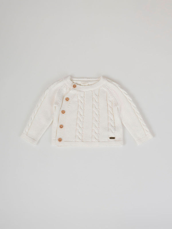 CREAM RAGLAN SLEEVE AND EIGHTS JERSEY