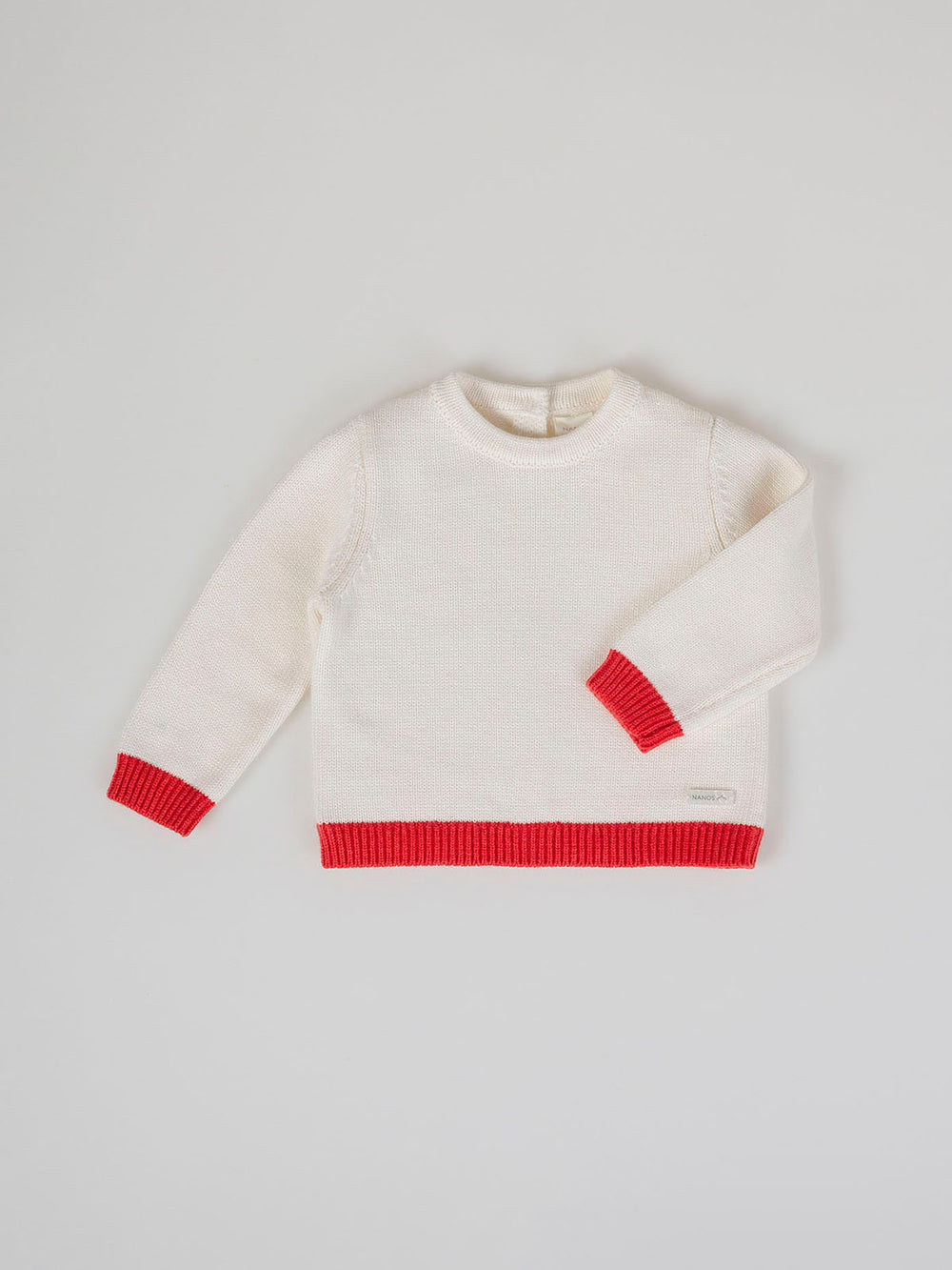 RIBBED CREAM STRUCTURED KNITTED JERSEY