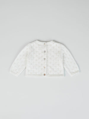 OPENWORK CREAM KNITTED SET