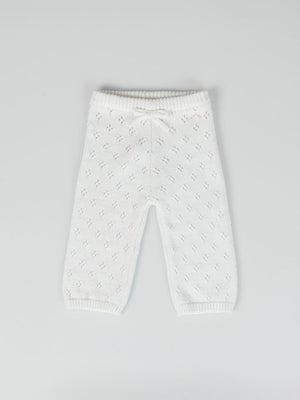 OPENWORK CREAM KNITTED SET