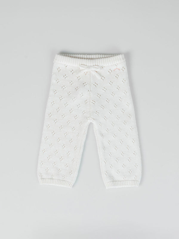 OPENWORK CREAM KNITTED SET