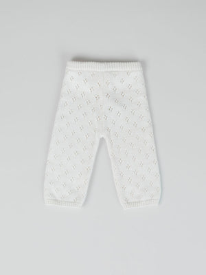 OPENWORK CREAM KNITTED SET