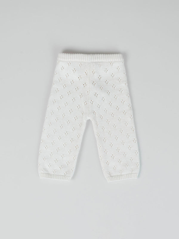 OPENWORK CREAM KNITTED SET