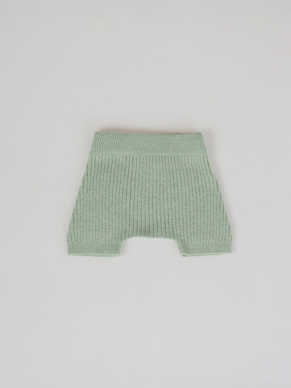 LIGHT GREEN RIB STRUCTURED KNITTED SET