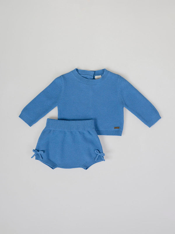 BLUE LINKS KNITTED SET