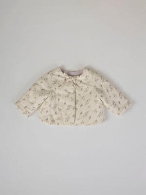 CREAM FLOWER PRINT PADDED JACKET