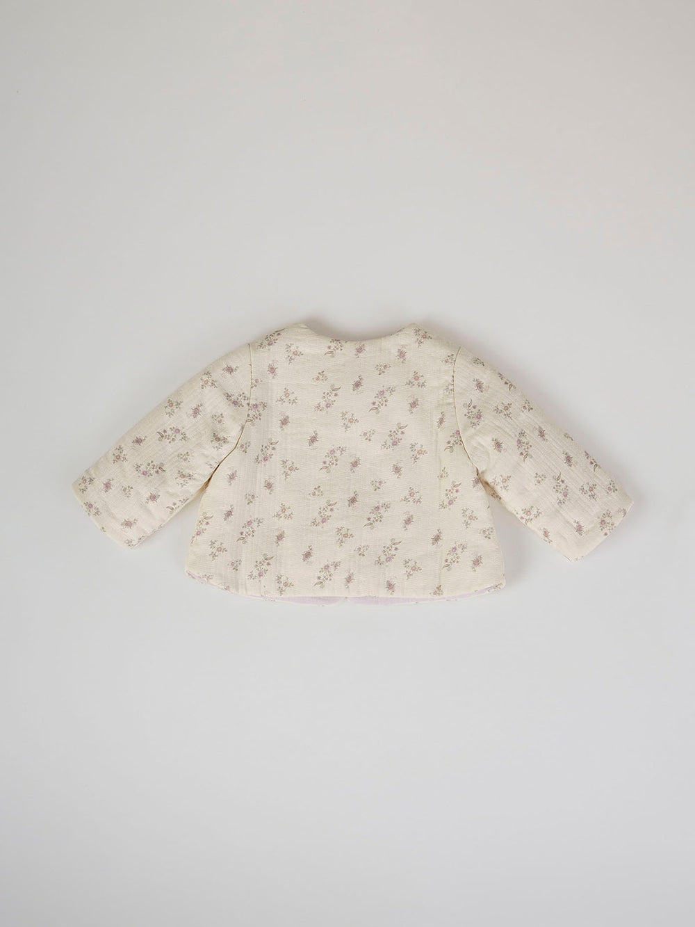 CREAM FLOWER PRINT PADDED JACKET