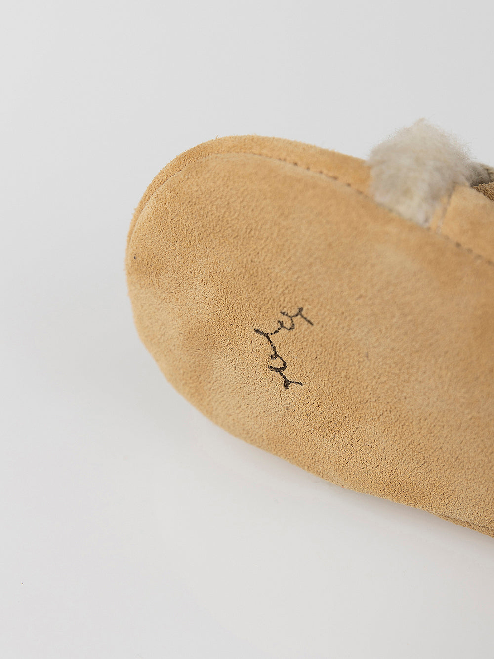 SUEDE SUEDE LACES DETAIL BEIGE SHEEPSKIN