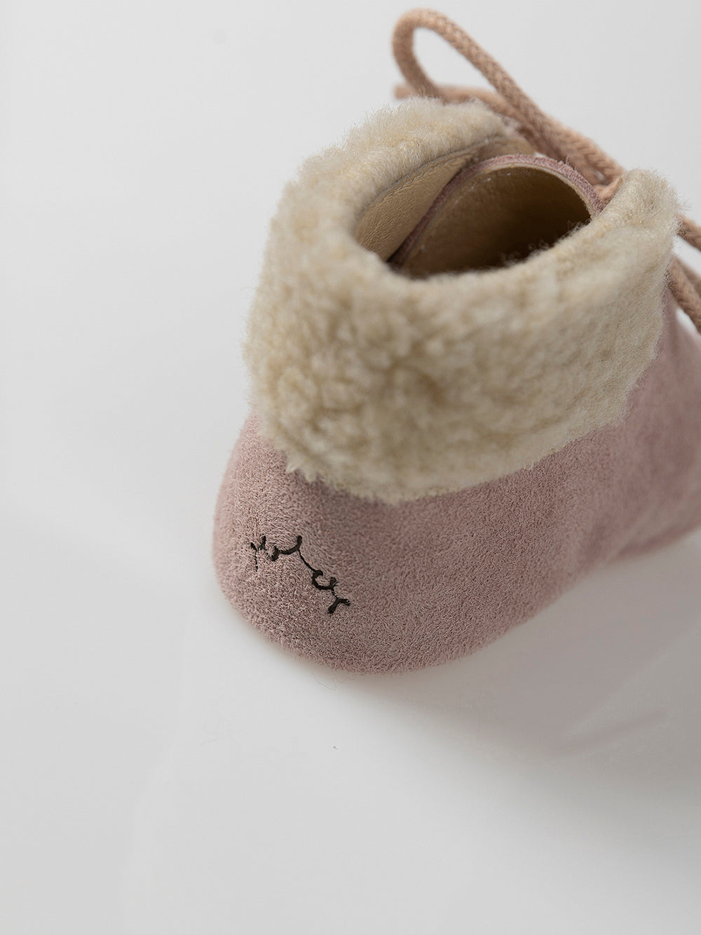 SUEDE SUEDE ANKLE DETAIL PINK SHEEPSKIN