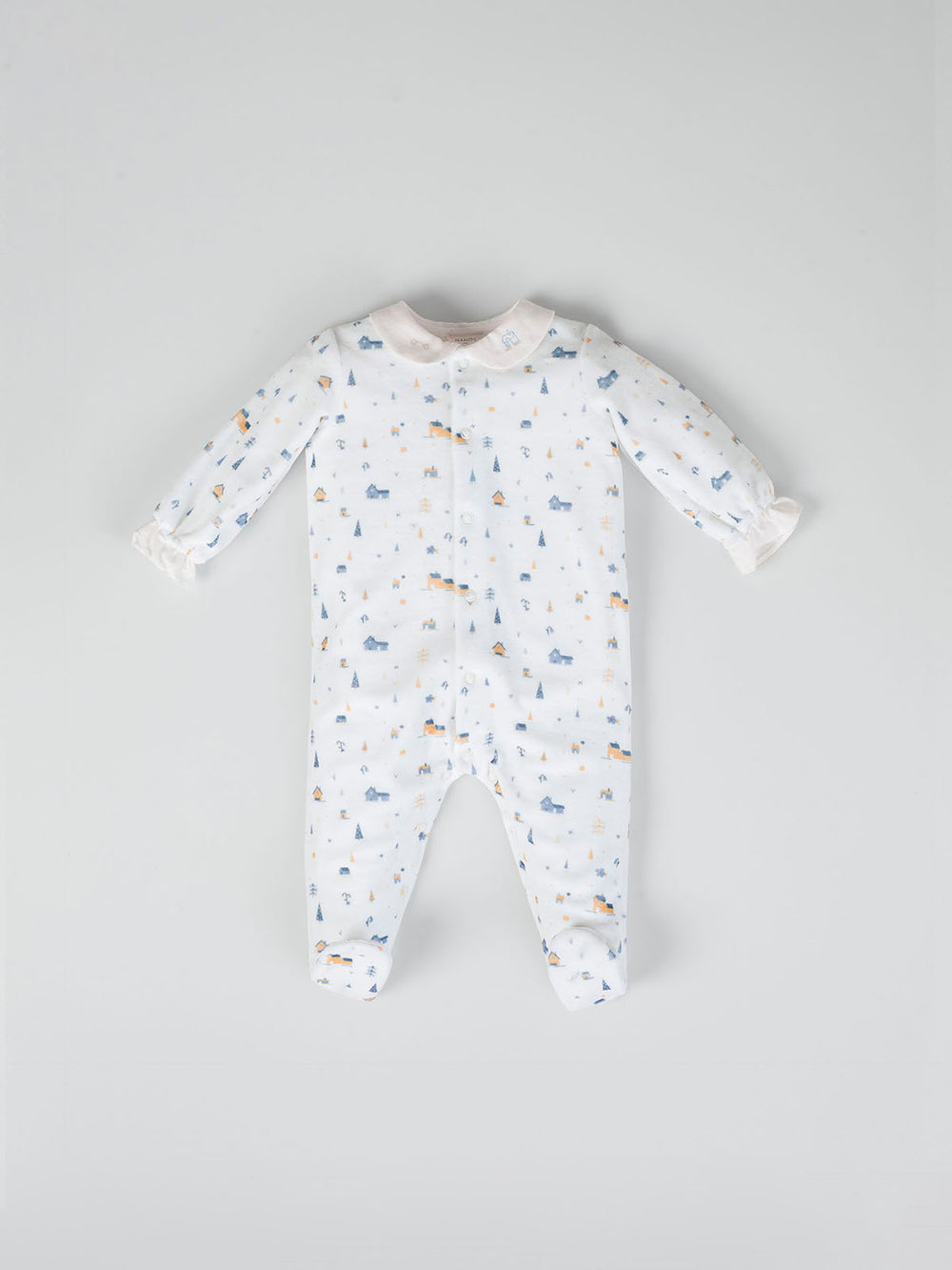 PURE WHITE BABY NECK HOUSE PAJAMAS