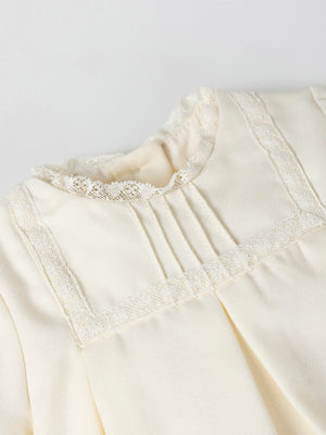 COTTON AND IVORY SILK PAPIRUS OVERALL