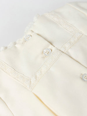 COTTON AND IVORY SILK PAPIRUS OVERALL