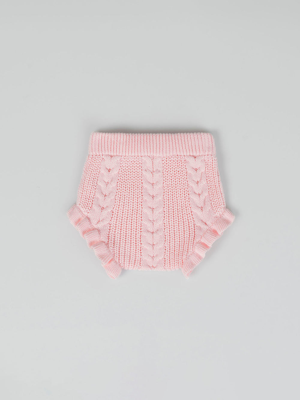 LIGHT PINK COTTON ROMPER WITH RUFFLE