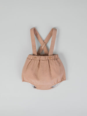 BEIGE STITCHING STRAPS ROMPER