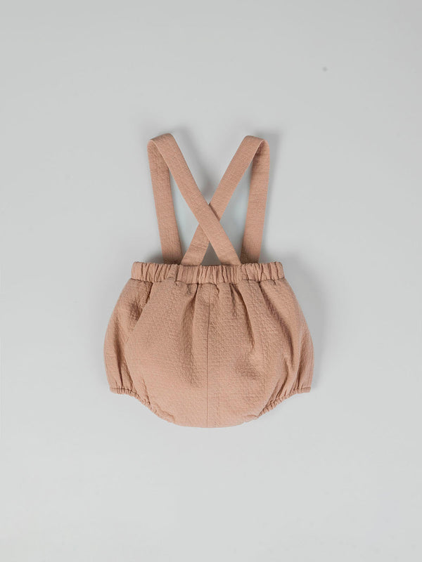 BEIGE STITCHING STRAPS ROMPER