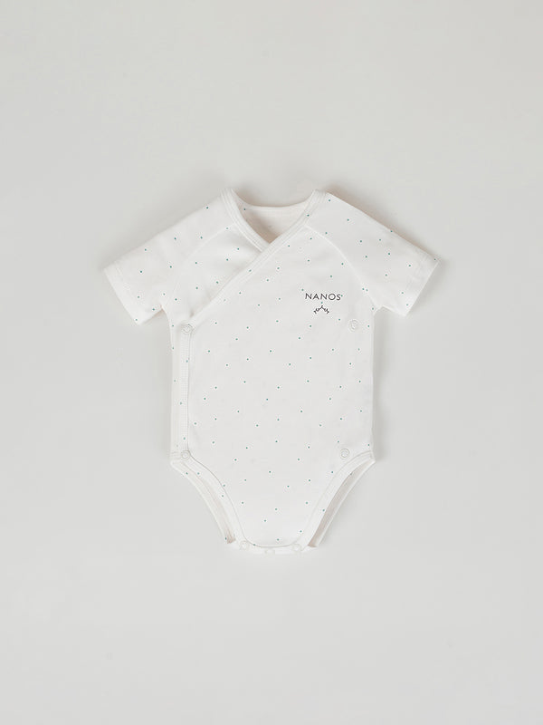 PURE WHITE SHORT SLEEVE STAR BODYSUIT