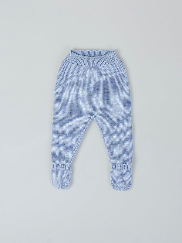 GREY BLUE KNITTED LEGGINGS