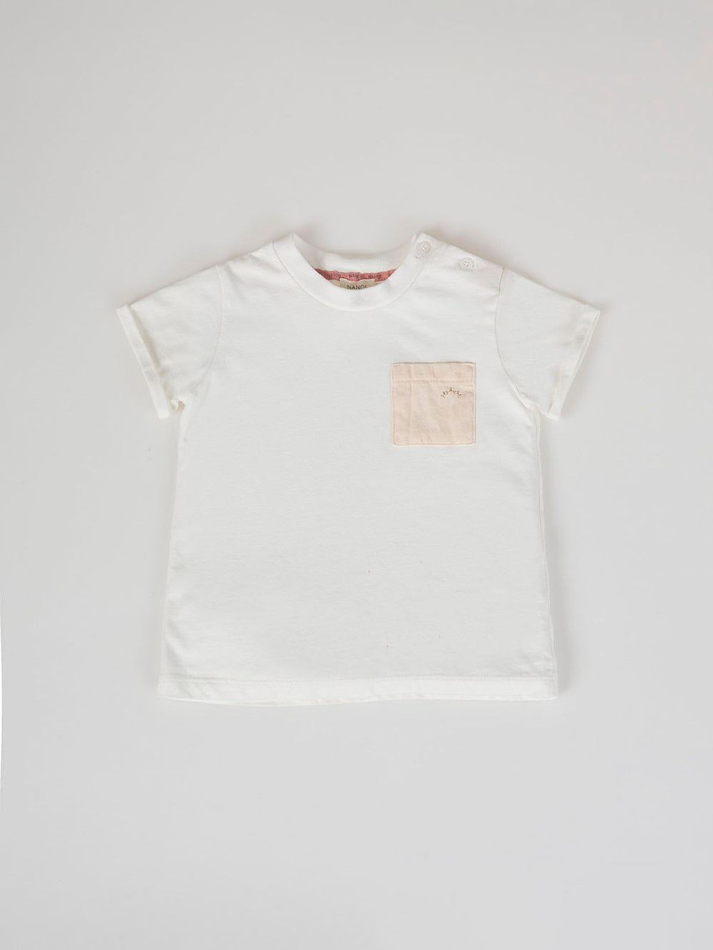 SHORT SLEEVE T-SHIRT WITH POCKET COMBINED CREAM