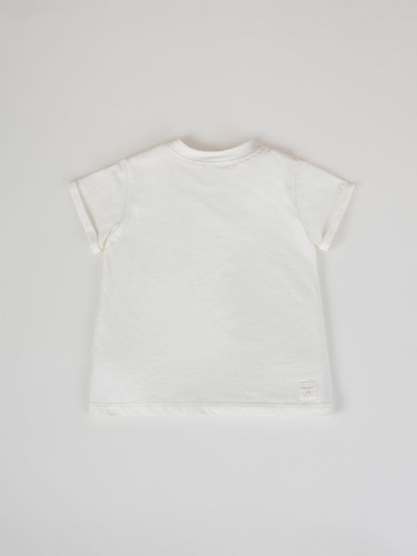 SHORT SLEEVE T-SHIRT WITH POCKET COMBINED CREAM