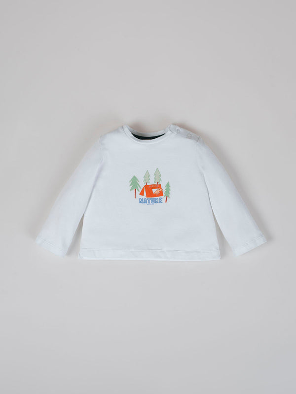 PURE WHITE HOUSE LONG SLEEVE T-SHIRT