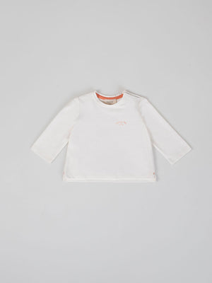 MAYBE LATER LONG SLEEVE T-SHIRT PURE WHITE