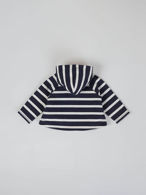 NAVY BLUE NAVY STRIPED HOODIE