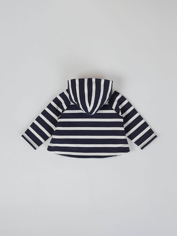 NAVY BLUE NAVY STRIPED HOODIE