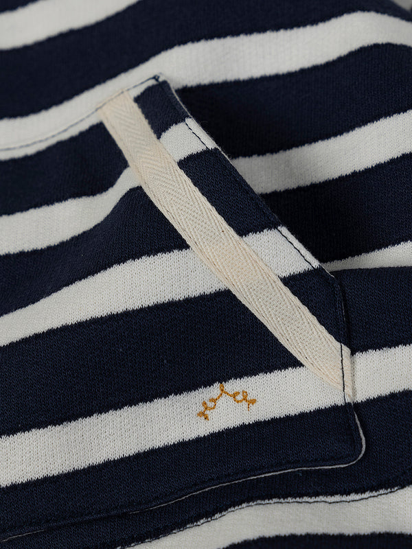 NAVY BLUE NAVY STRIPED HOODIE