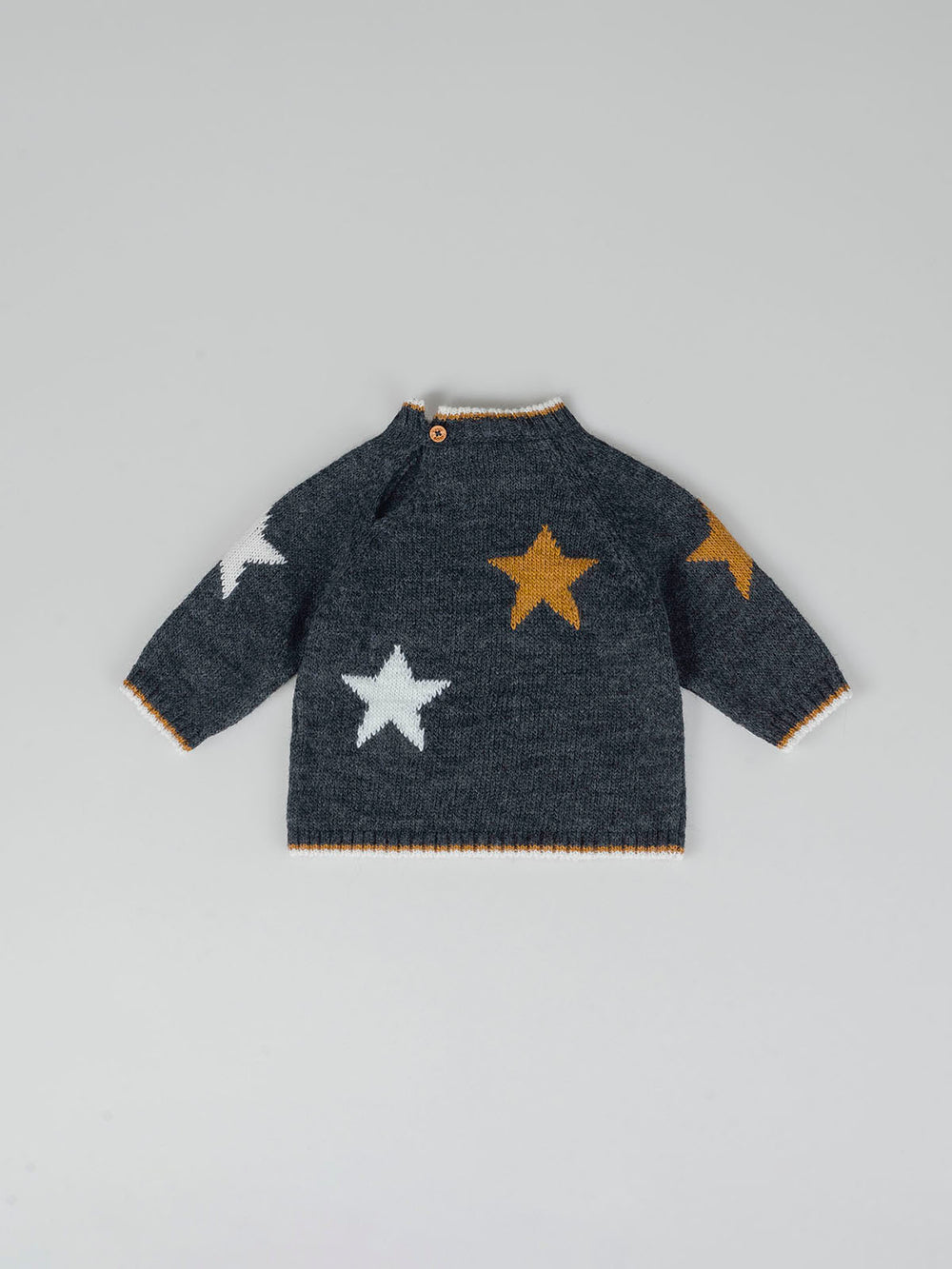 ANTHRACITE CONTRAST STAR INTARSIA JERSEY