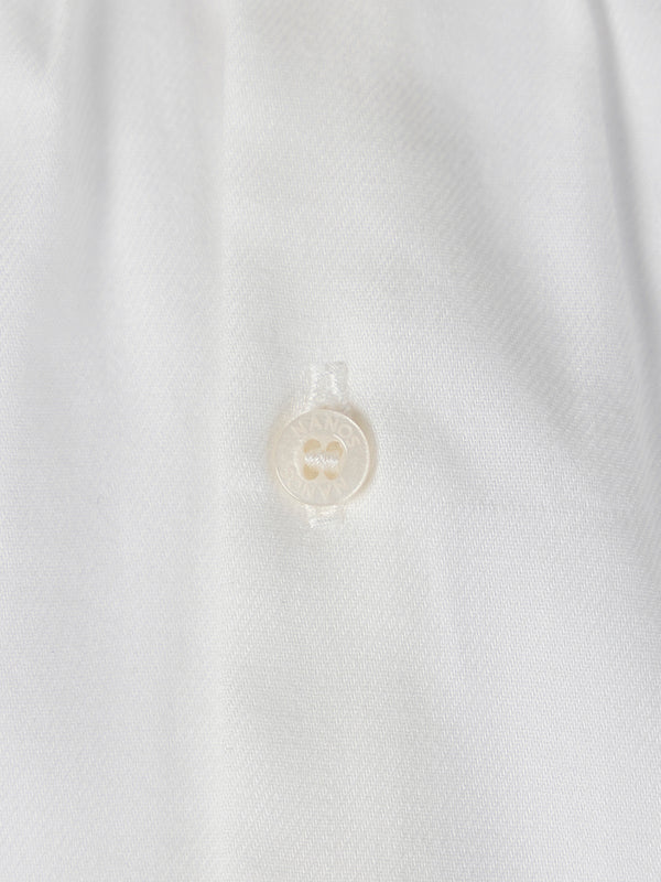 PURE WHITE COLLAR PLEAT SHIRT