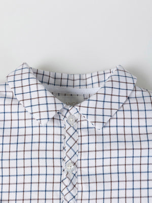 MULTICOLOR CHECKED SHIRT WITH ITALIAN COLLAR