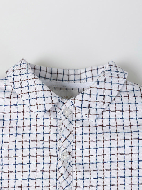 MULTICOLOR CHECKED SHIRT WITH ITALIAN COLLAR