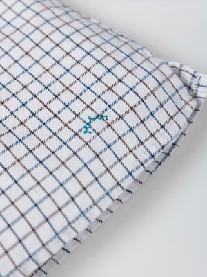 MULTICOLOR CHECKED SHIRT WITH ITALIAN COLLAR