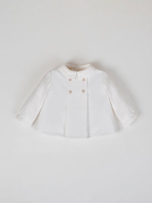 PURE WHITE FOUR BUTTON FRONT SHIRT