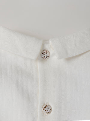 PURE WHITE FOUR BUTTON FRONT SHIRT