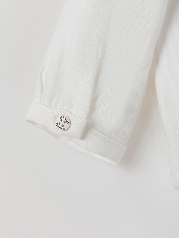 PURE WHITE FOUR BUTTON FRONT SHIRT