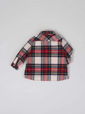 RED MULTICOLOR PLAID SHIRT