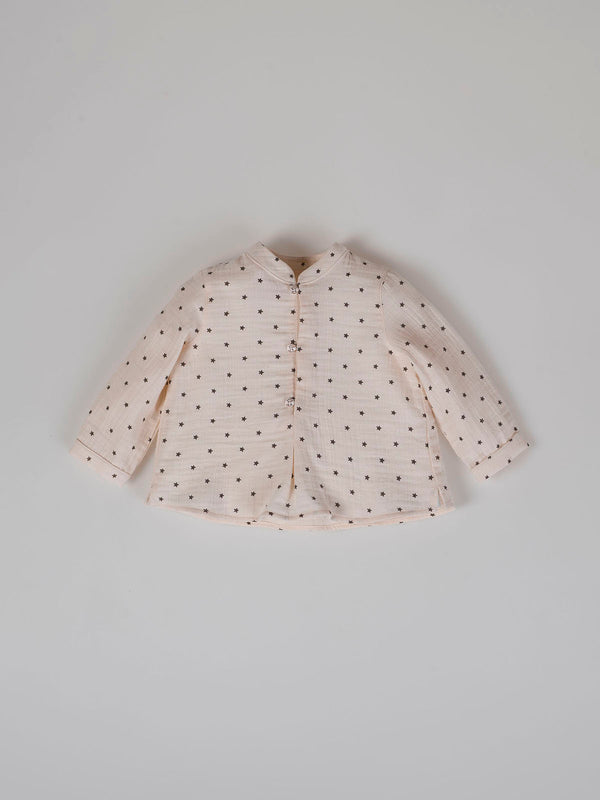 IVORY STAR MAO COLLAR SHIRT