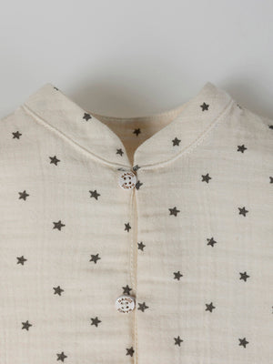 CAMISA CUELLO MAO ESTRELLA IVORY