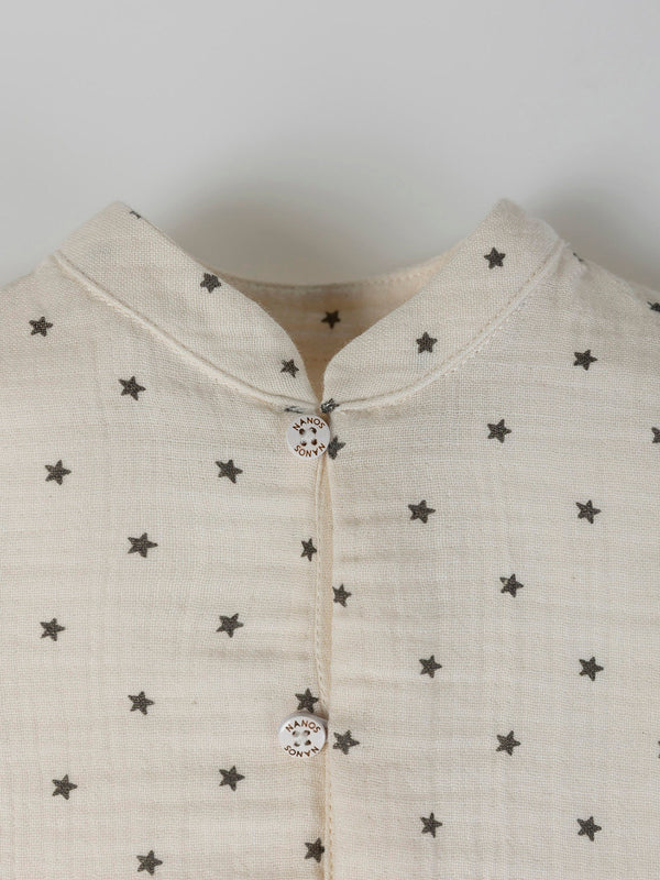 IVORY STAR MAO COLLAR SHIRT