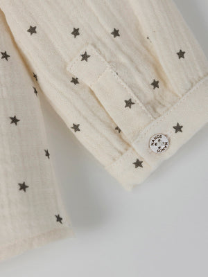 IVORY STAR MAO COLLAR SHIRT