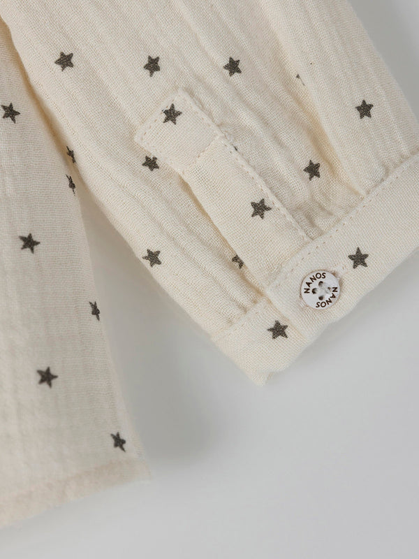 CAMISA CUELLO MAO ESTRELLA IVORY