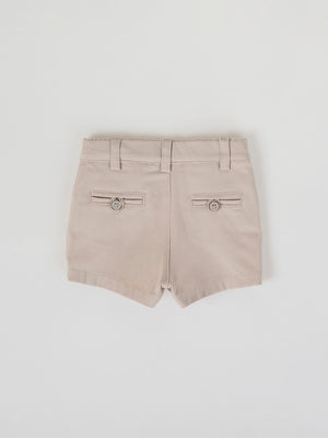 SHORT CANVAS CHINO PANTS IN SAND