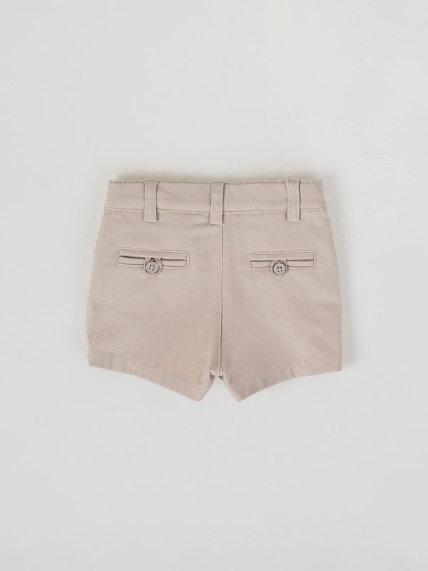 SHORT CANVAS CHINO PANTS IN SAND