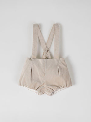 ROMPER WITH BRACES AND HAZELNUT CLIPS