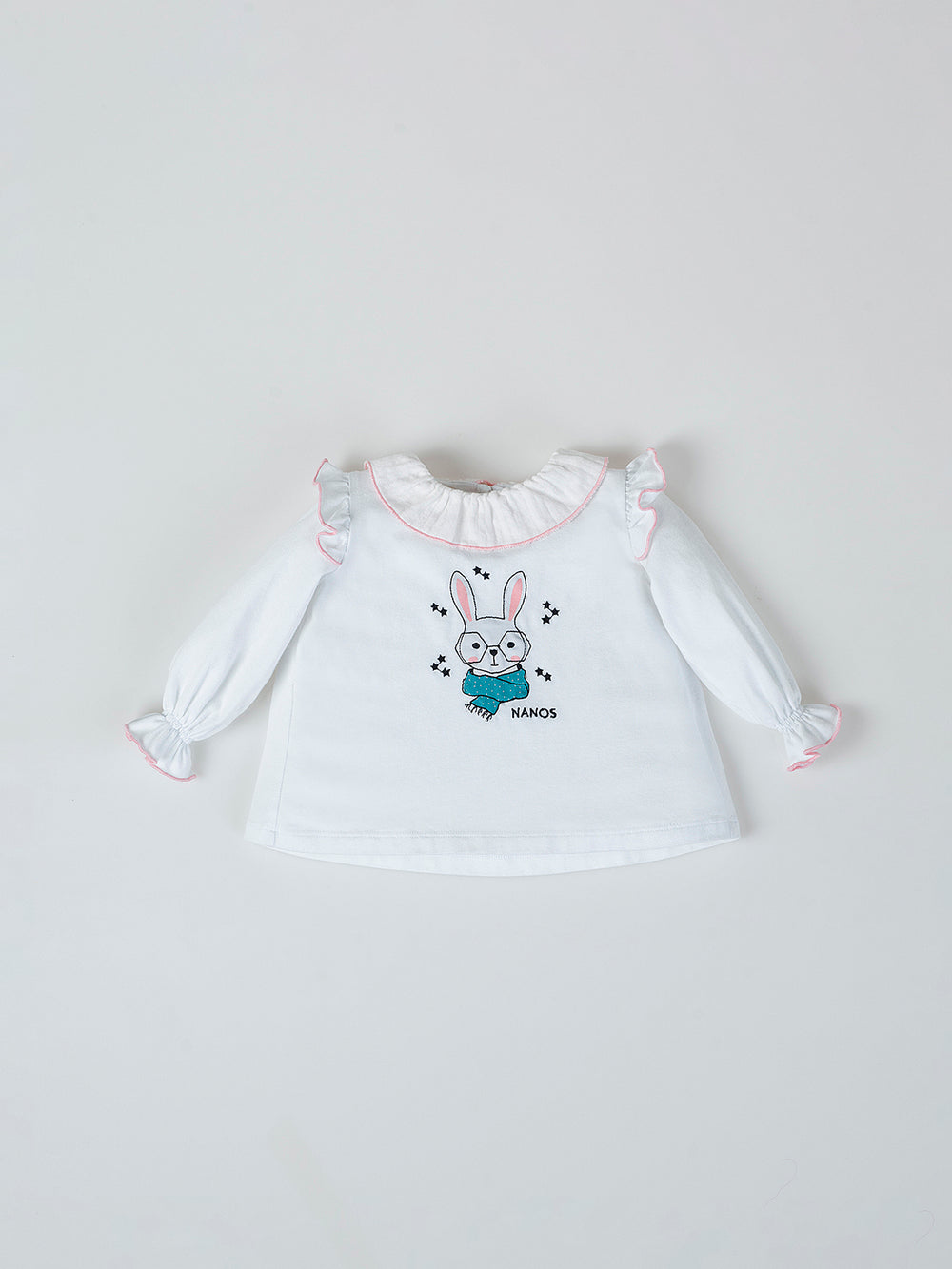 CAMISETA COMBINADA ESTAMPADO RABBIT BLANCO PURO