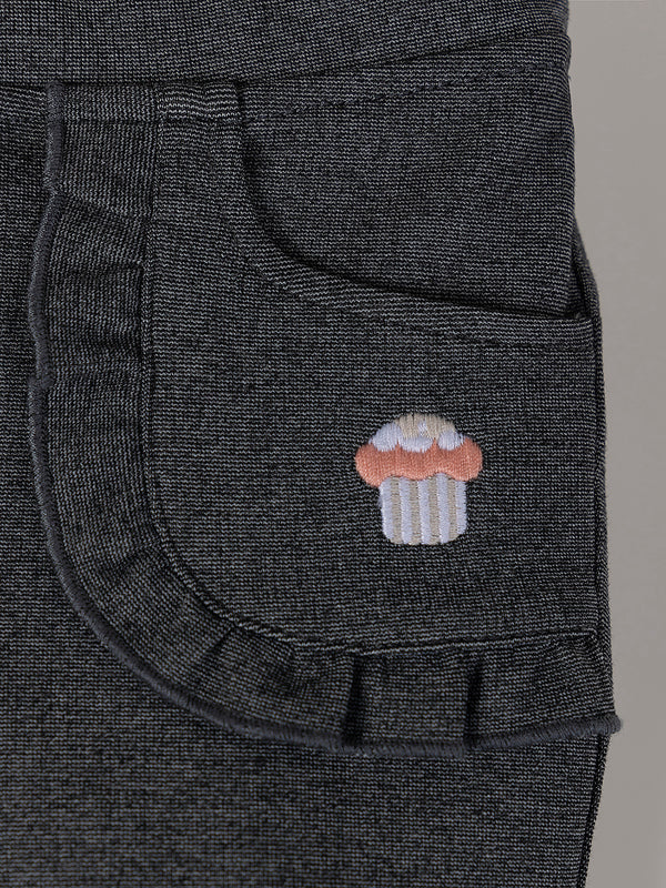 ANTHRACITE CUPCAKE PRINT JOGGER PANTS