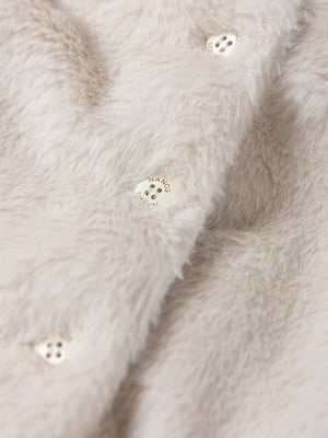 FUR COAT WITH IVORY HOOD