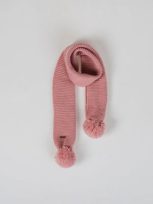 POWDER PINK POM POM SCARF